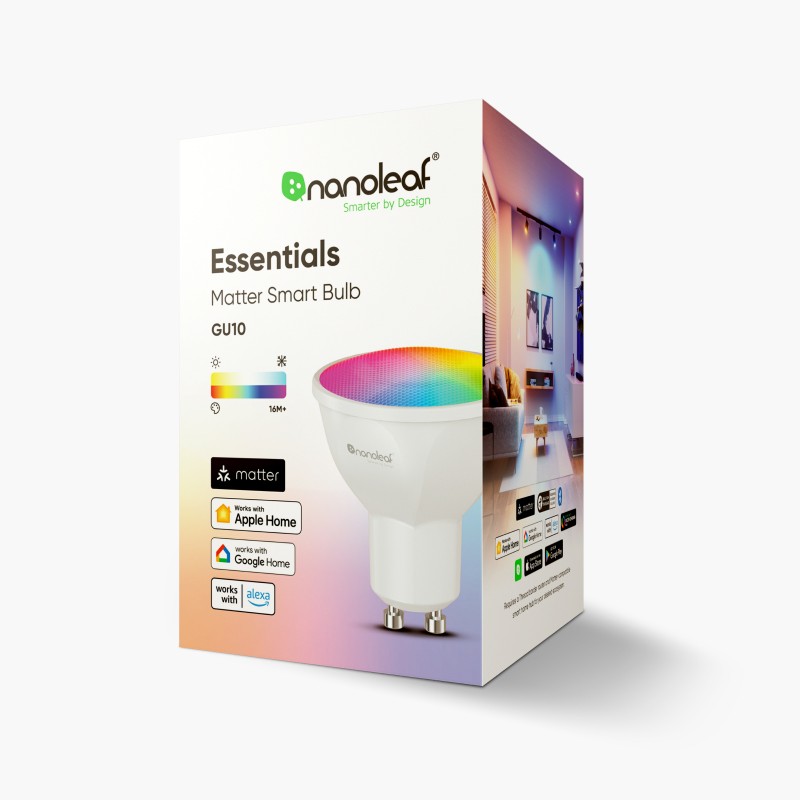 Nanoleaf Essentials Thread enabled color changing smart light bulbs.  Similar to Wyze. HomeKit, Google Assistant, Amazon Alexa, IFTTT.