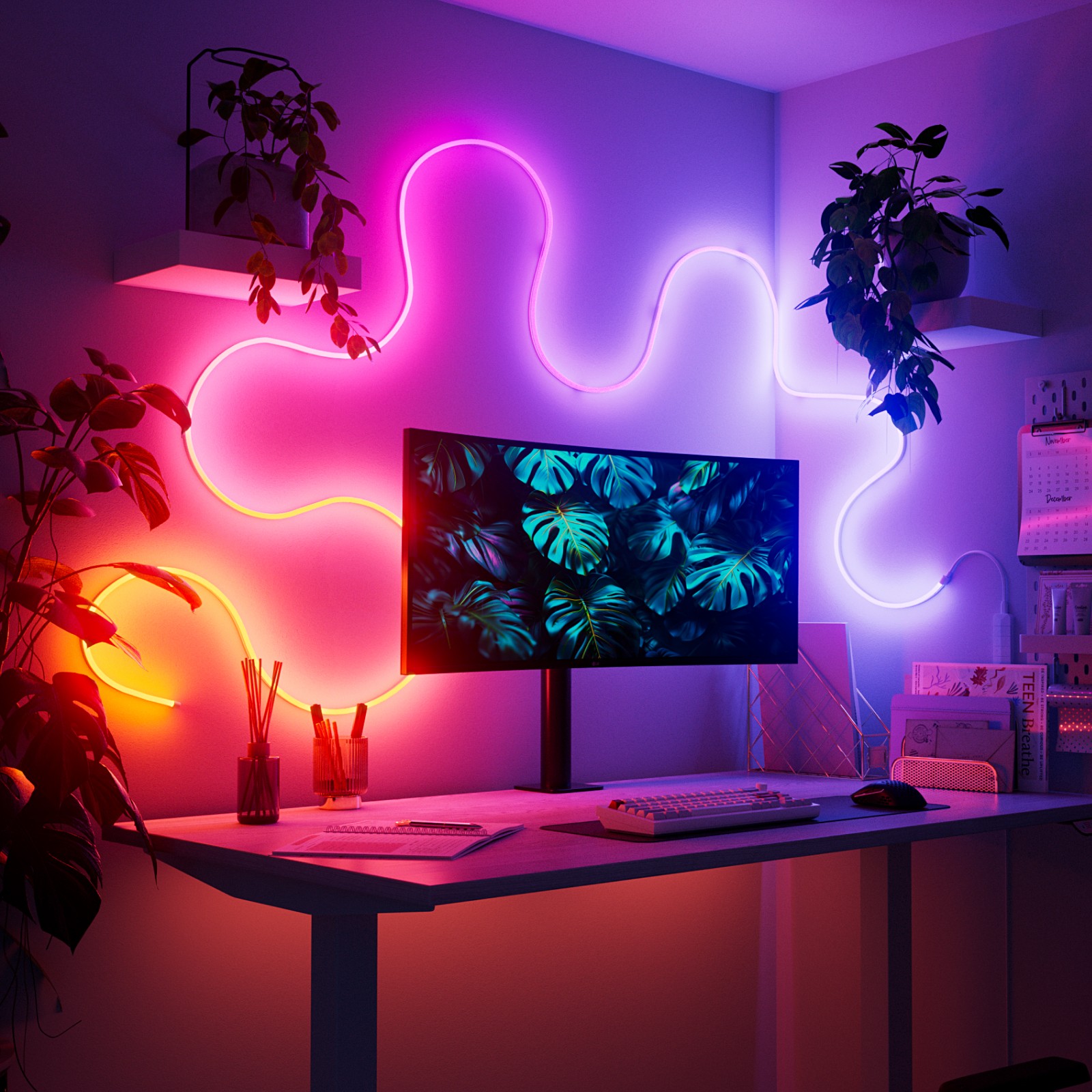 Nanoleaf light stripe スマートLEDテープライト Nanoleaf Lines | Smart LED Wall Lights | Backlit Light Bars